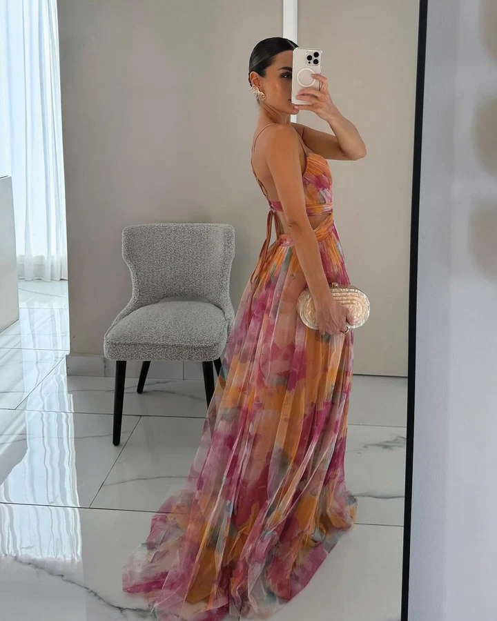 Beautiful Floral Long Summer Dress
