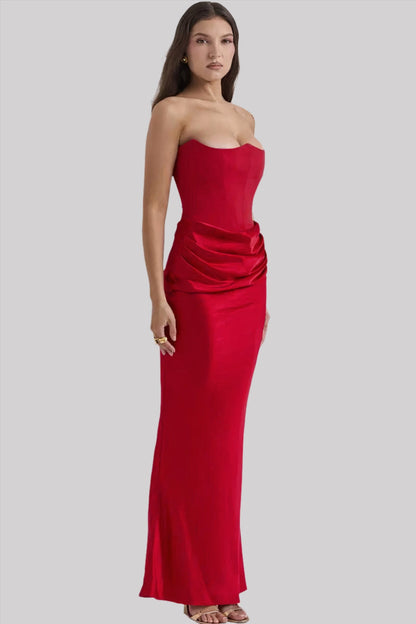 Boho Chic Strapless Maxi Dress