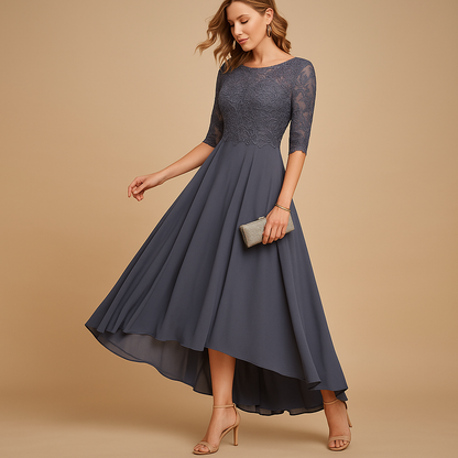 Women’s elegant lace party dress with flattering fit and refined lace details. Perfect choice for weddings, galas, and special occasions.