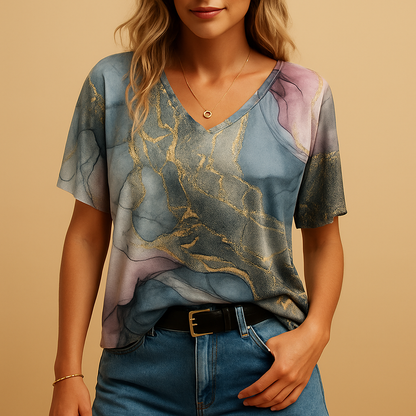 Boho summer top for women with a loose comfortable fit and refined details, ideal for festivals, casual days, and relaxed summer outfits.