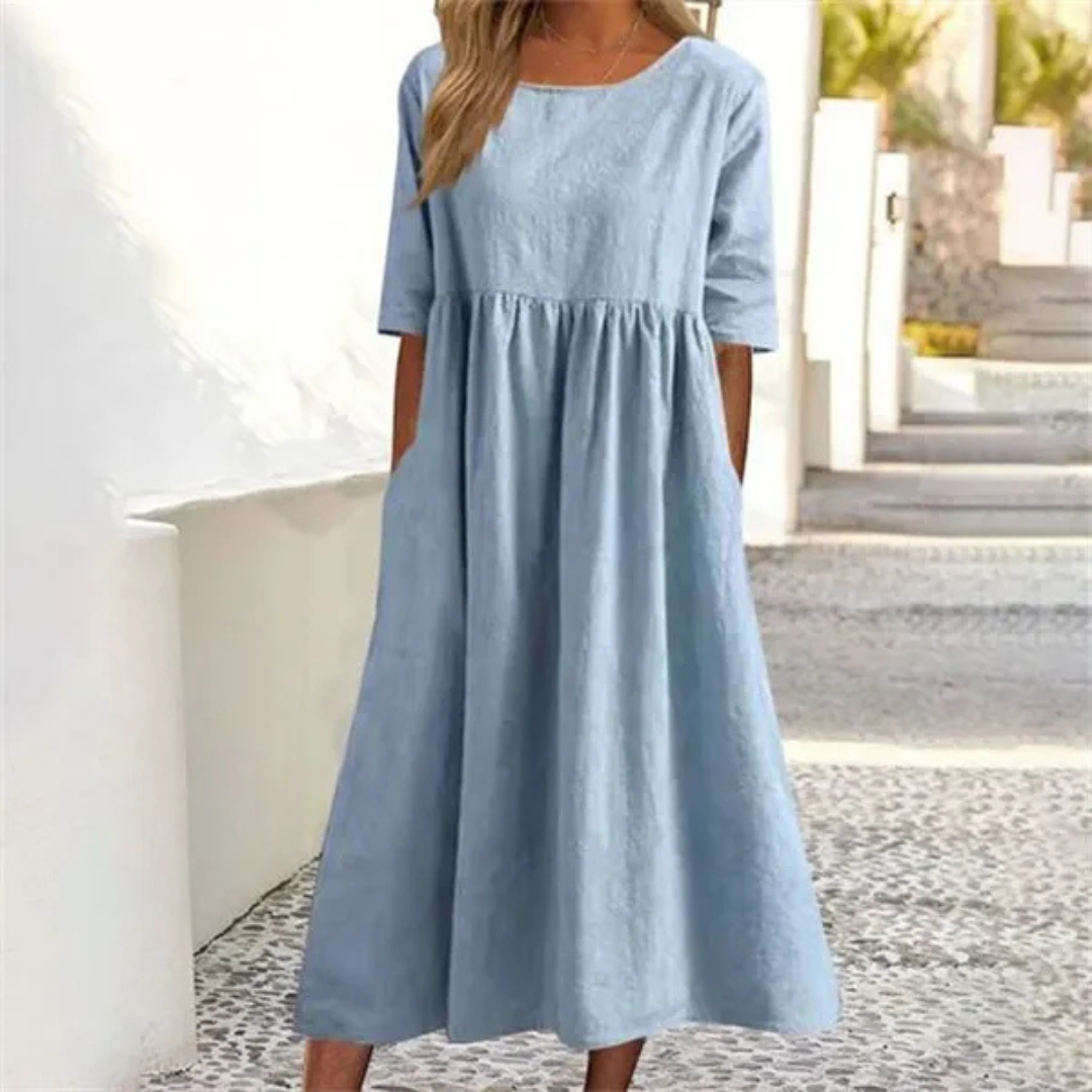 Bella Women's Flowy Waist Summer Midi Dress - Nocini