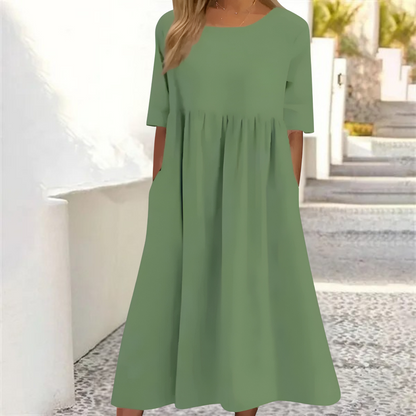 Bella Women's Flowy Waist Summer Midi Dress
