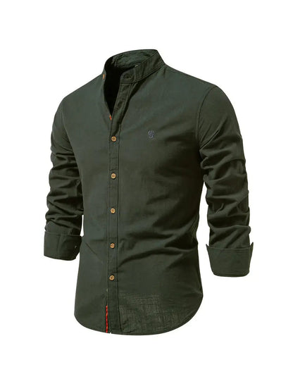 Bennett | Men's Slim Fit Mandarin Shirt - Nocini
