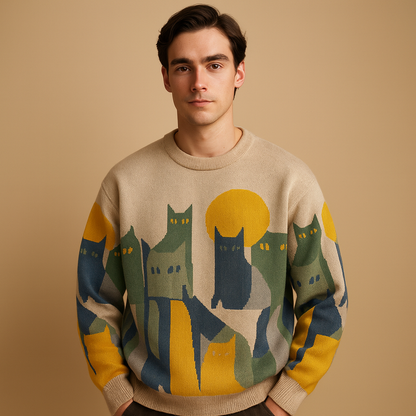 Big Soft Crew Neck Men's Sweater - Nocini