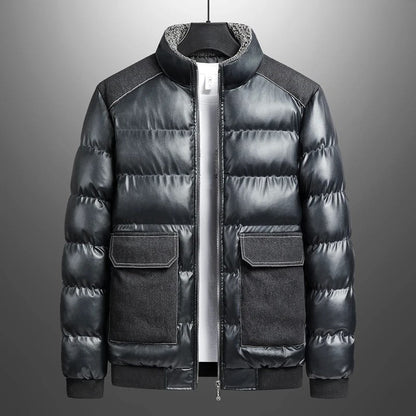 Blue Quilted Padded Coat