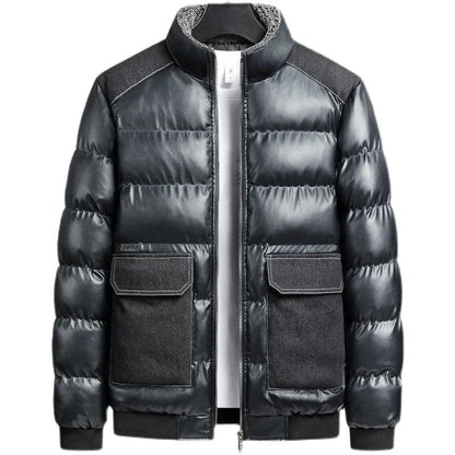 Blue Quilted Padded Coat