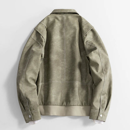 Biker Style Genuine Leather Jacket