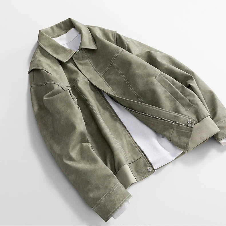 Biker Style Genuine Leather Jacket
