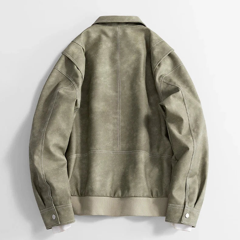 Biker Style Genuine Leather Jacket