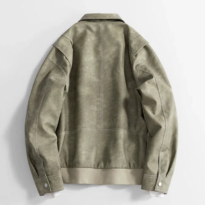 Biker Style Genuine Leather Jacket