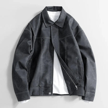 Biker Style Genuine Leather Jacket
