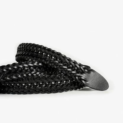 Authentic Woven Leather Waist Belt