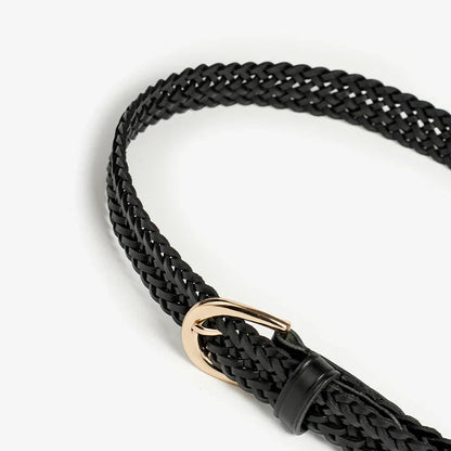 Authentic Woven Leather Waist Belt