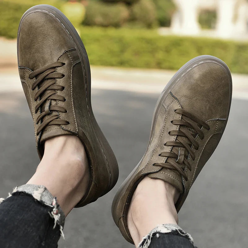 Authentic Real Leather Low Top Sneaker