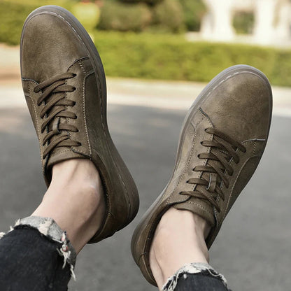 Authentic Real Leather Low Top Sneaker
