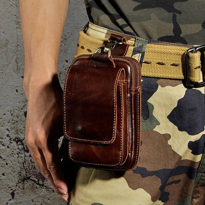 Authentic Leather Men's Belt Bag