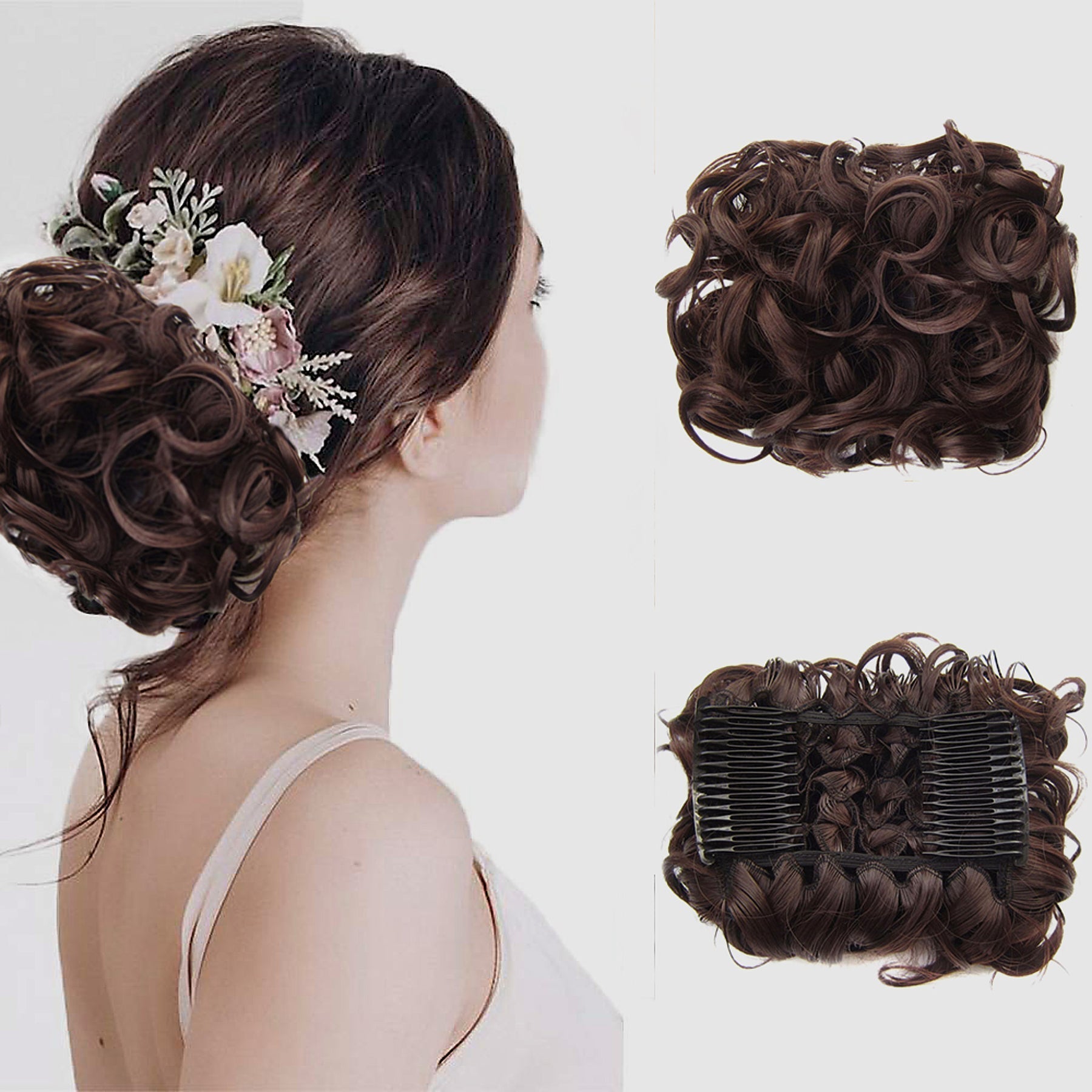 Curly Knot Hair Extension – FluffyFix-04#-Nora Luxe