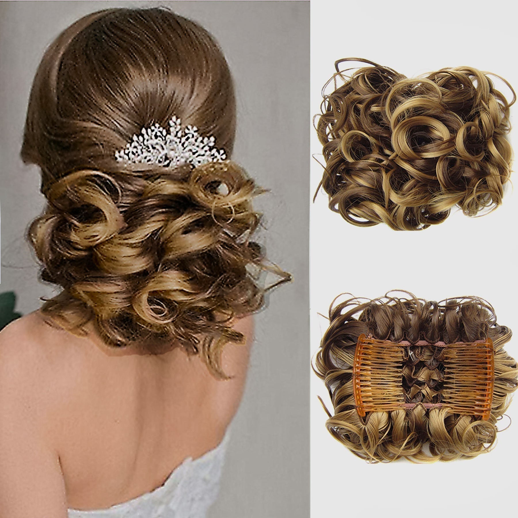 Curly Knot Hair Extension – FluffyFix-08#-Nora Luxe