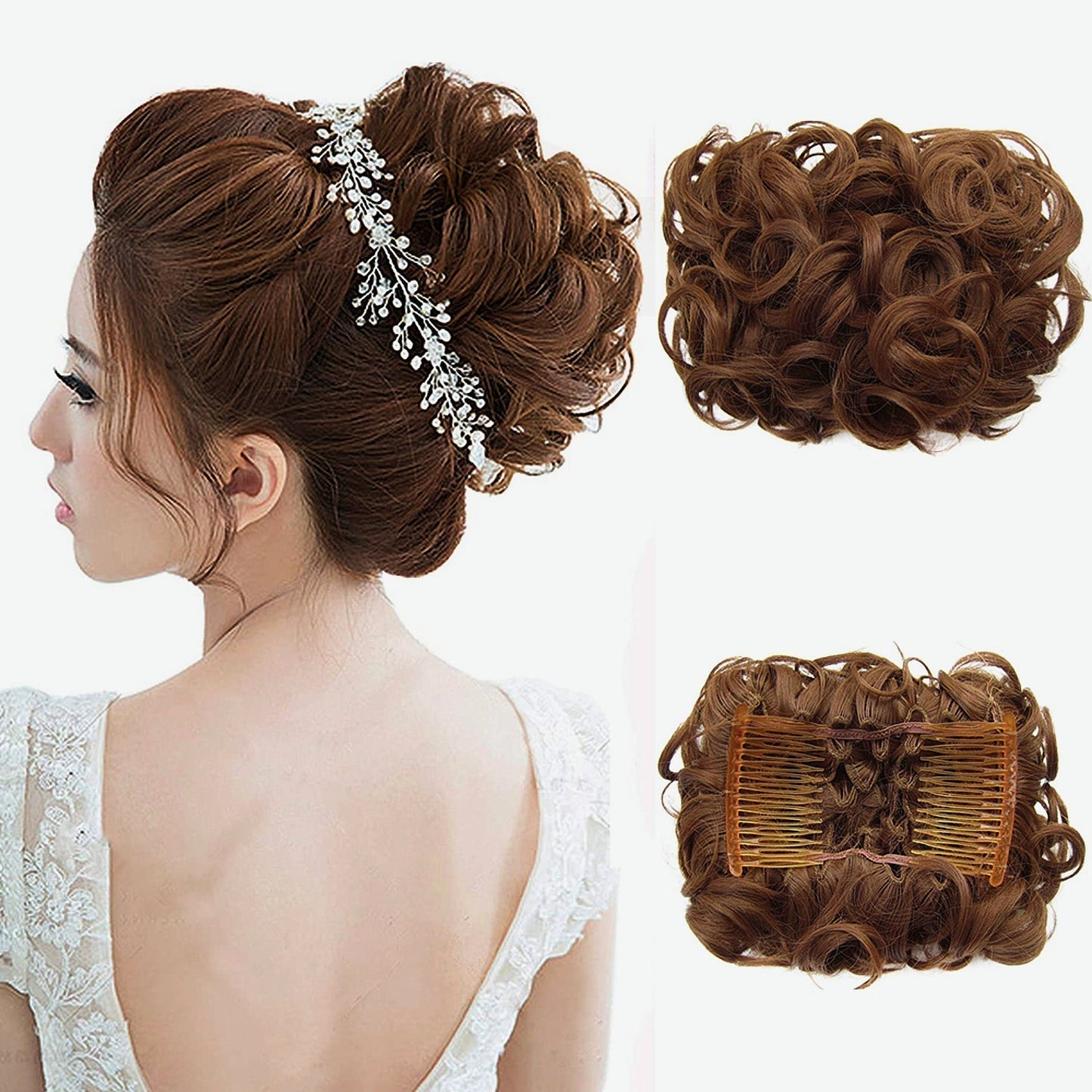 Curly Knot Hair Extension – FluffyFix-09#-Nora Luxe