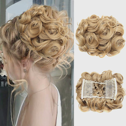 Curly Knot Hair Extension – FluffyFix-12#-Nora Luxe