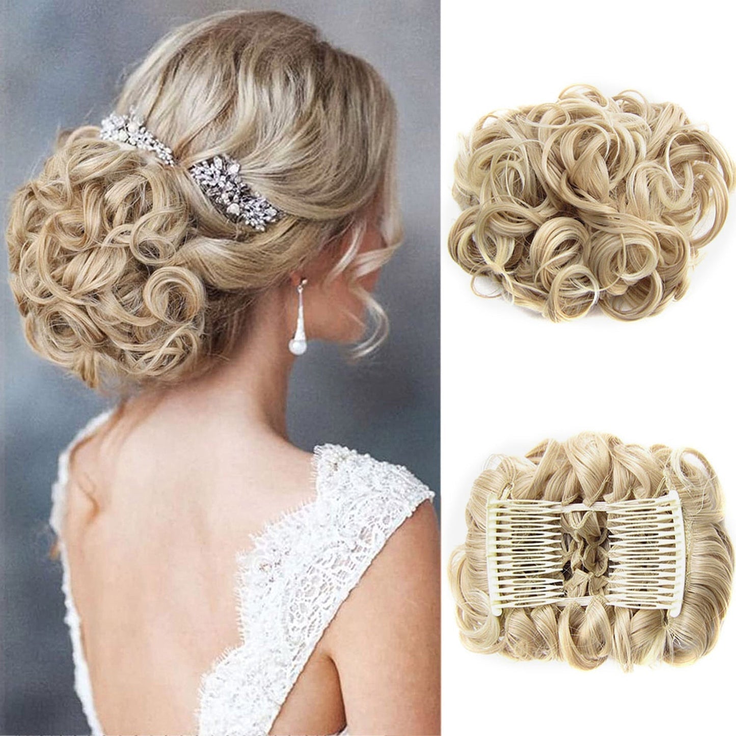 Curly Knot Hair Extension – FluffyFix-15#-Nora Luxe