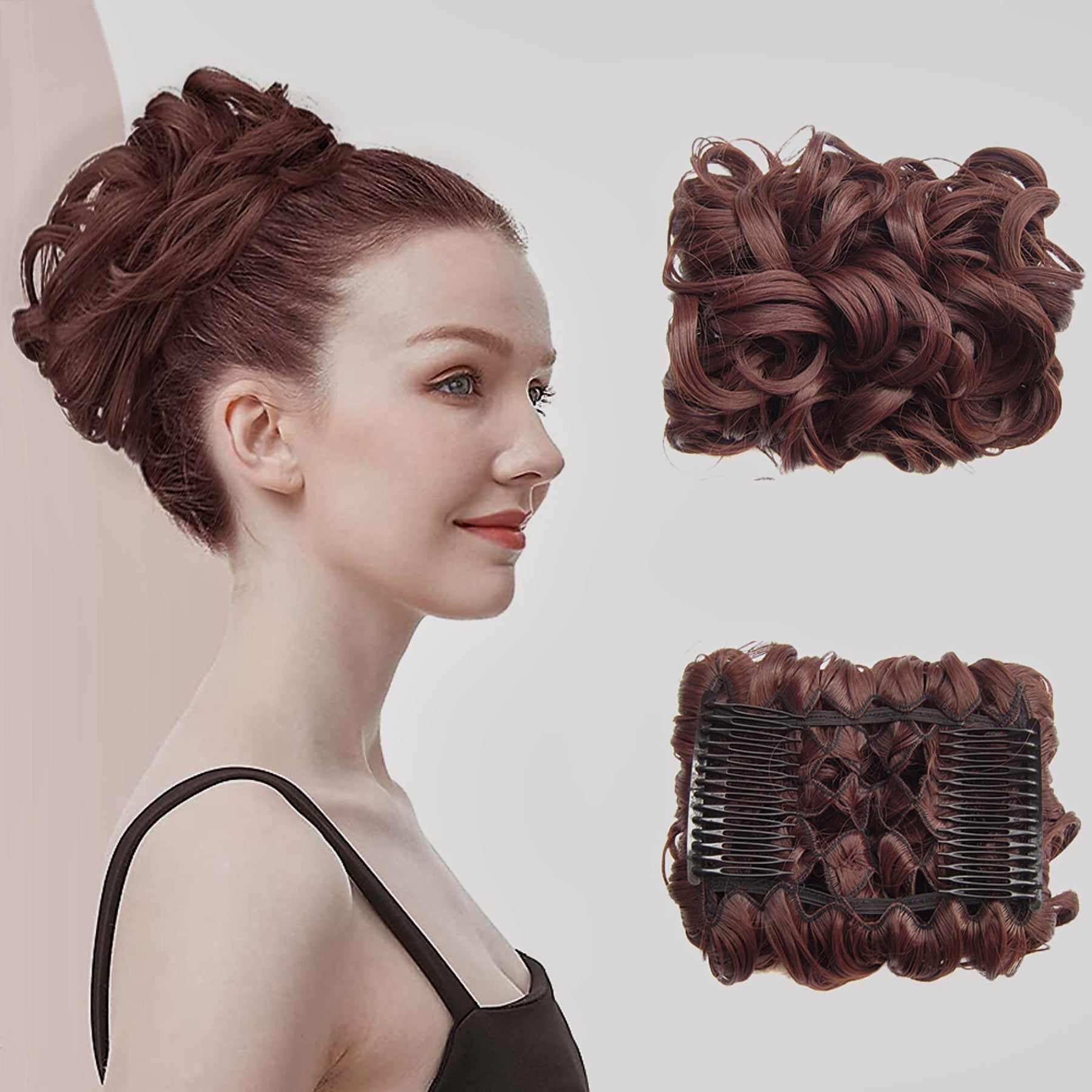 Curly Knot Hair Extension – FluffyFix-18#-Nora Luxe
