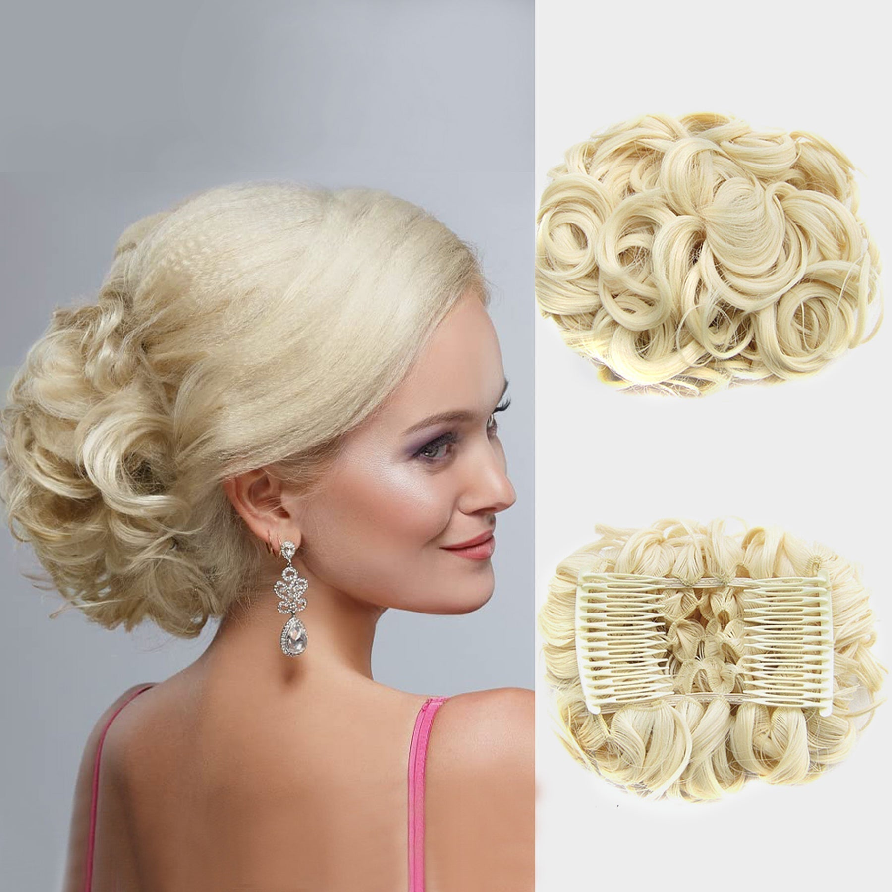 Curly Knot Hair Extension – FluffyFix-01#-Nora Luxe