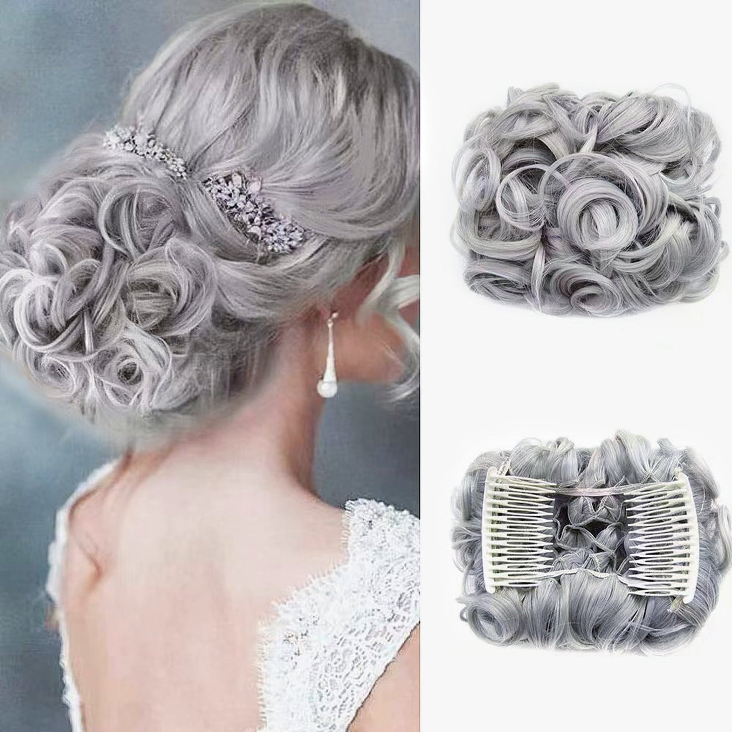 Curly Knot Hair Extension – FluffyFix-01#-Nora Luxe
