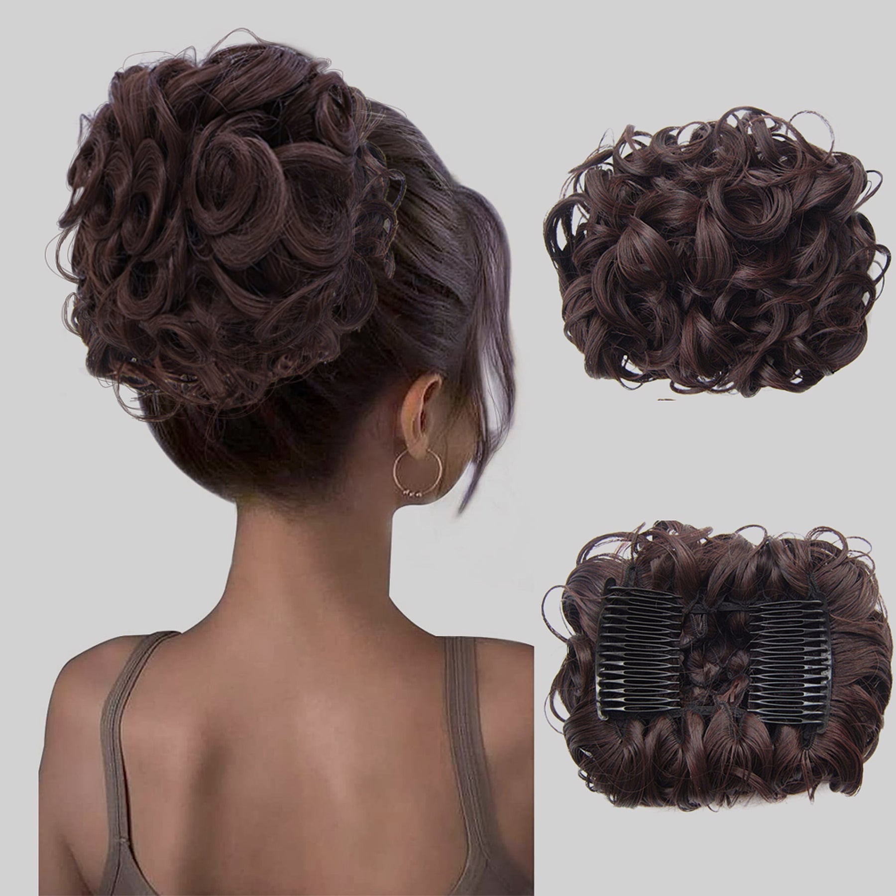 Curly Knot Hair Extension – FluffyFix-01#-Nora Luxe