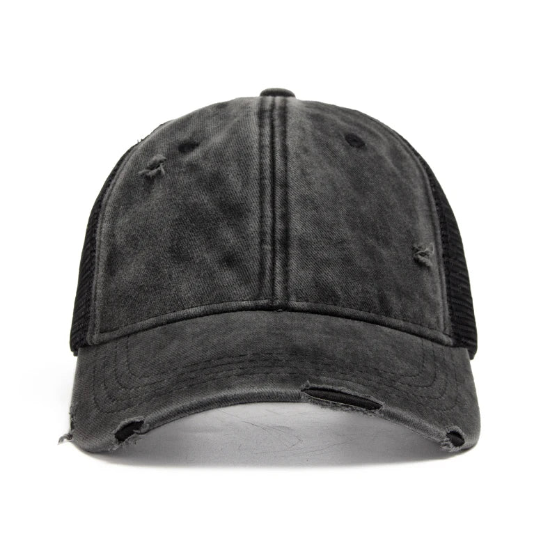 Cap with braid opening & mesh design – buy 1, get 1 free – Liora-Black-Nora Luxe