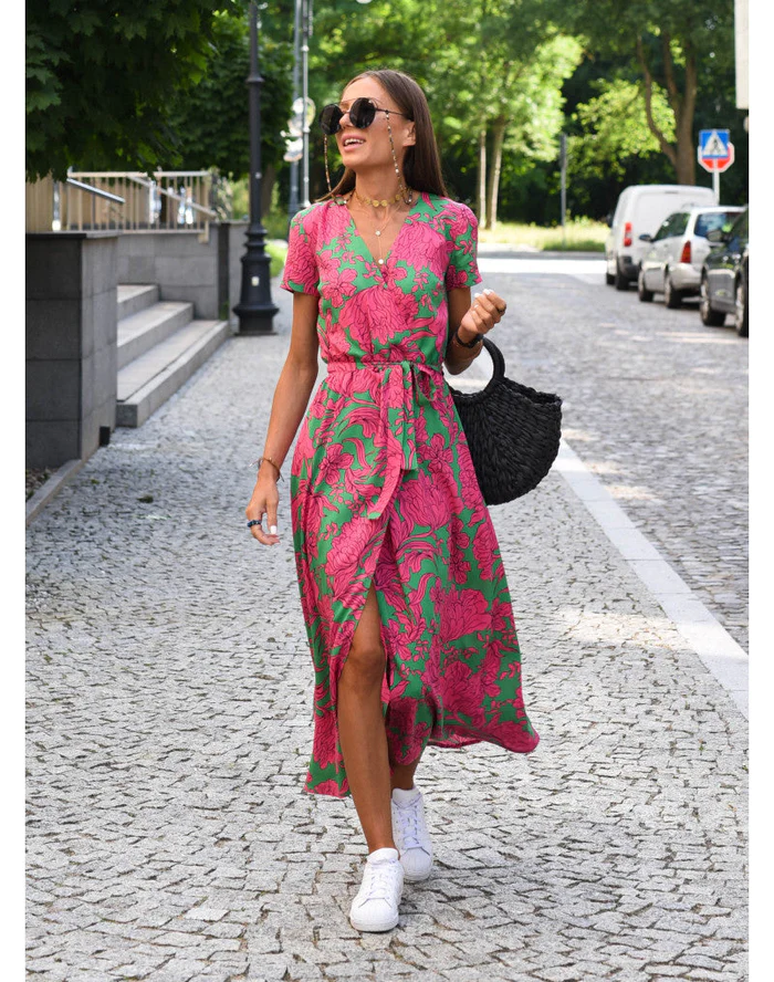 Beautiful Floral Print Sundress Noëlle - Pexav