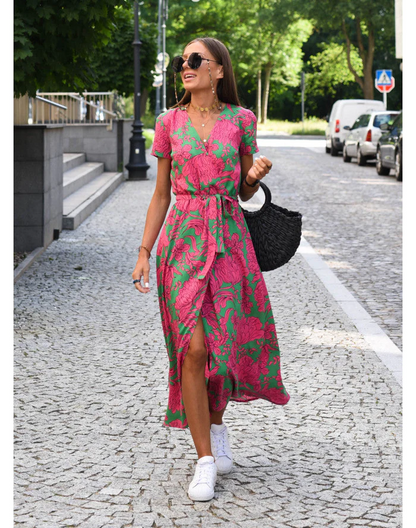 Beautiful Floral Print Sundress Noëlle - Pexav