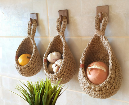 Bohemian Macrame Woven Wall Baskets - Pexav