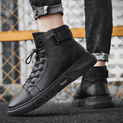 Black Handmade Leather Boots - NoirCraft-7-The Livary
