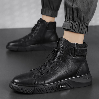 Black Handmade Leather Boots - NoirCraft-7-The Livary