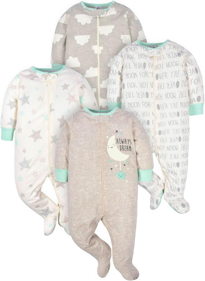 Gerber Baby Sleepsuit for Boys with Feet-B-0-3 months-Nora Luxe