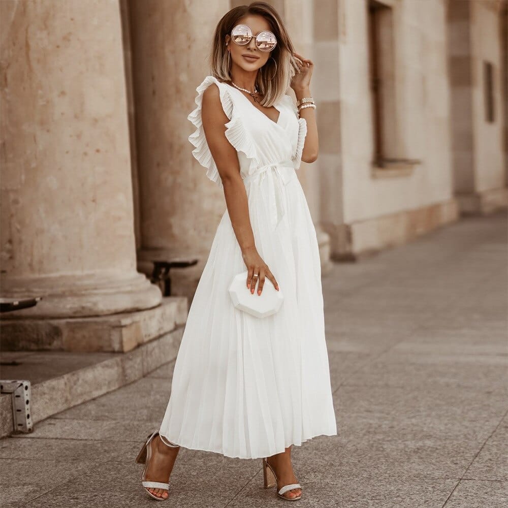 Boho Chic Flowy Maxi Dress - Pexav