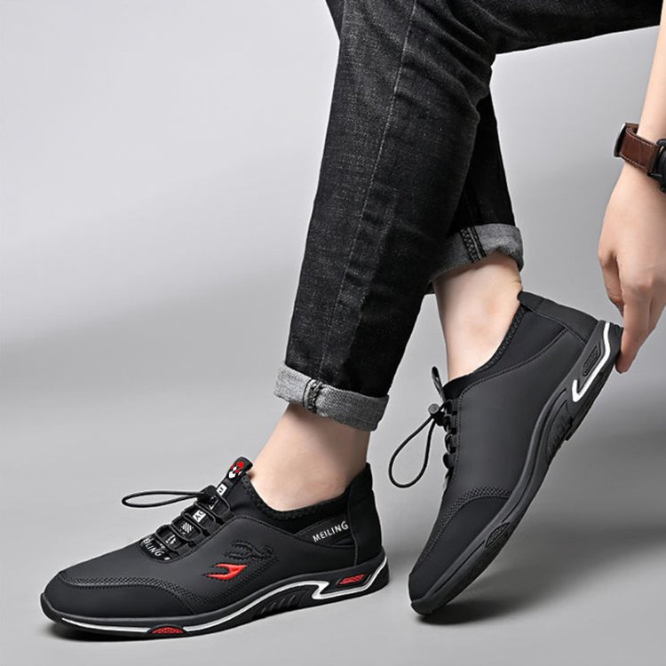Sporty Men's Sneakers - StrideLux-Blue-6.0-Nora Luxe