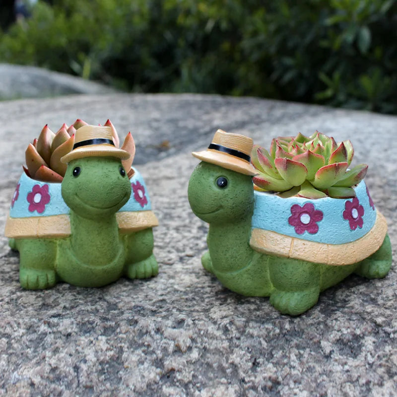 Cute Turtle Garden Plant Pot - TurtleBloom-Nora Luxe
