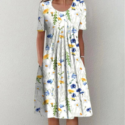 Chic Summer Dress - Luna-White-Yellow-S-Nora Luxe
