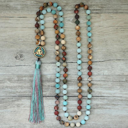 Bohemian Mala Bead Chain Necklace - Pexav