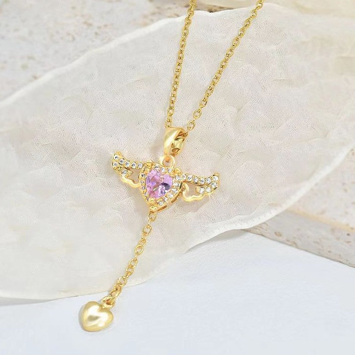 Enchanting Angel Wings Necklace - Livia-Silver-Nora Luxe