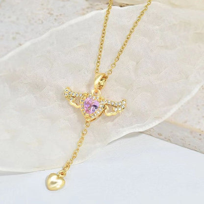 Enchanting Angel Wings Necklace - Livia-Silver-Nora Luxe