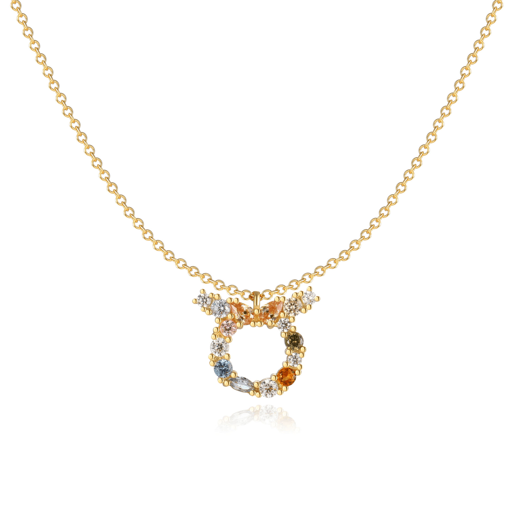 Stylish Zodiac Necklace - Celestia-Gold-Bull-Nora Luxe