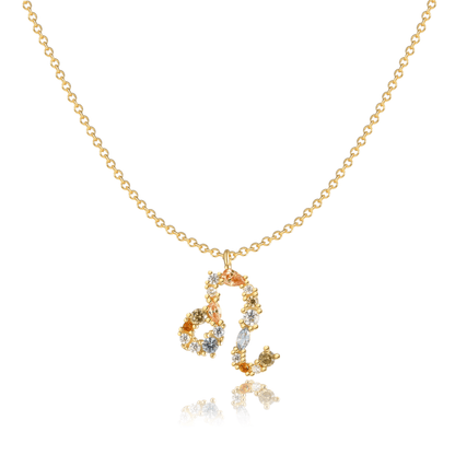 Stylish Zodiac Necklace - Celestia-Gold-Lion-Nora Luxe