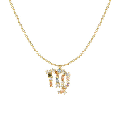 Stylish Zodiac Necklace - Celestia-Gold-Virgin-Nora Luxe