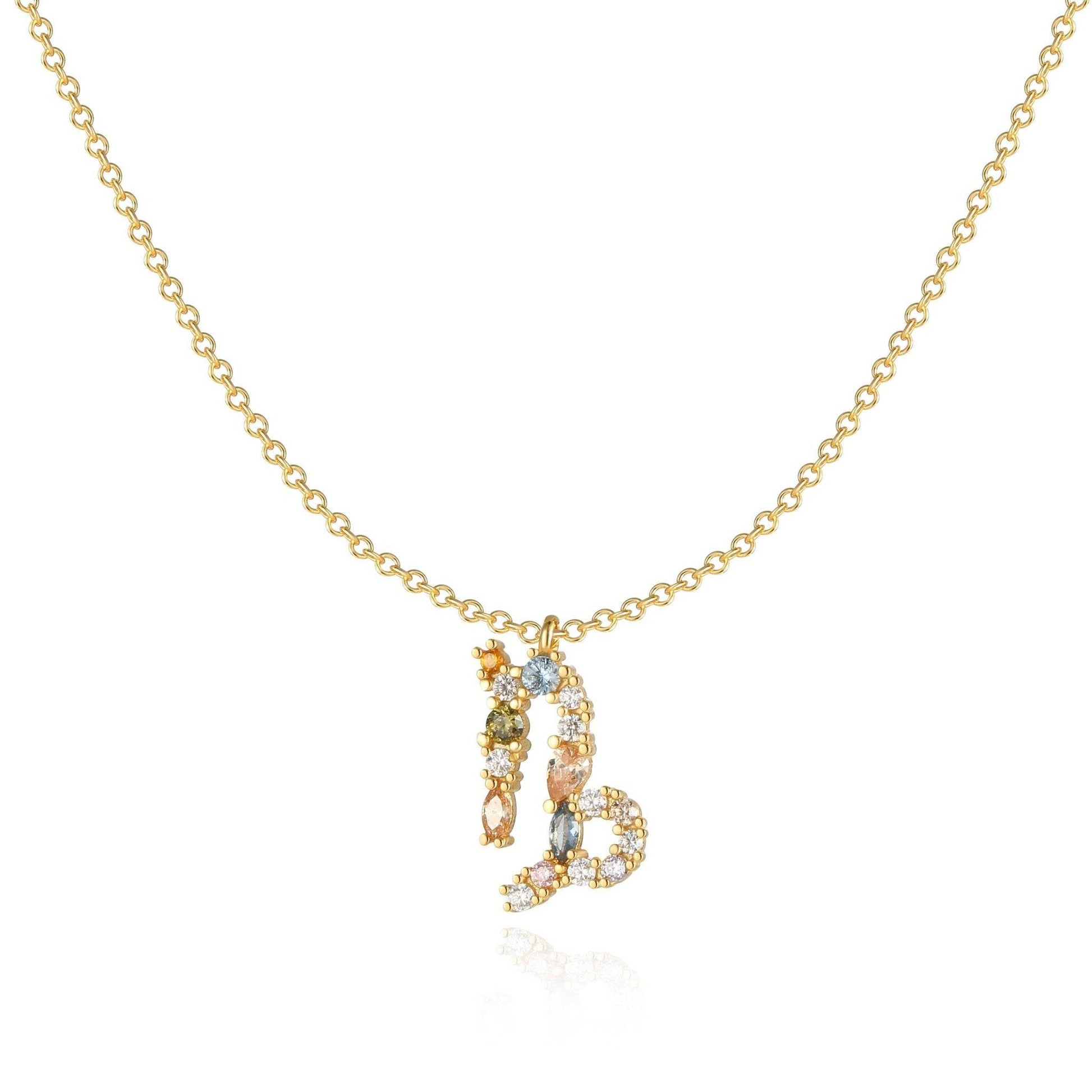 Stylish Zodiac Necklace - Celestia-Gold-Steenbok-Nora Luxe