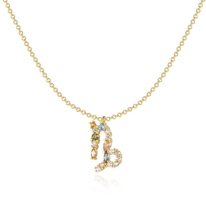 Stylish Zodiac Necklace - Celestia-Gold-Steenbok-Nora Luxe