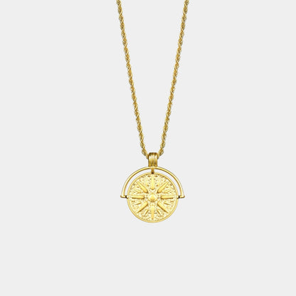 Stylish Sun Pendant Necklace - Aurora-Gold-Nora Luxe