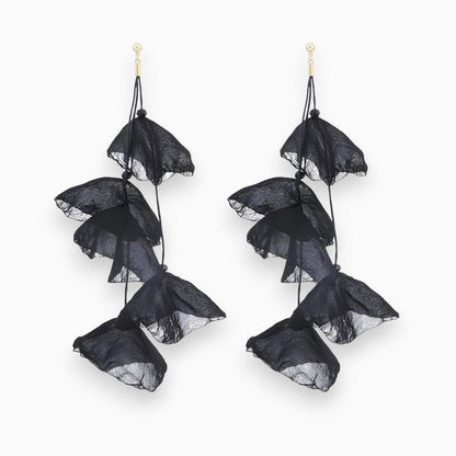 Tulip Treasure Earrings - Florina-Black-Nora Luxe